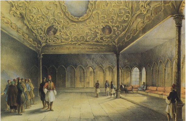 Η αίθουσα των ακροάσεων στο παλάτι του Βελή Πασά