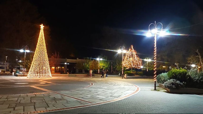 Άναψε το χριστουγεννιάτικο δέντρο στην πλατεία του Αμπελώνα