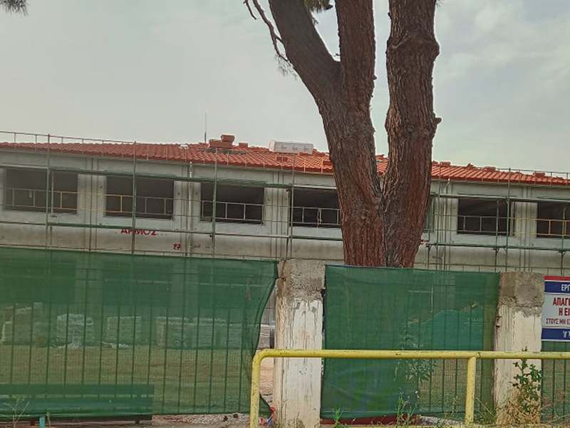 Ταχύτητα προχωράει η κατασκευή του νέου υπερσύγχρονου δημοτικού σχολείου στο Δαμάσι