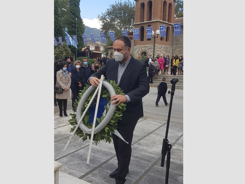 Στο Αργυροπούλι ο Αντιδήμαρχος Πολιτισμού Χριστόφορος Κατσαρός για τον εορτασμό της 28ης Οκτωβρίου