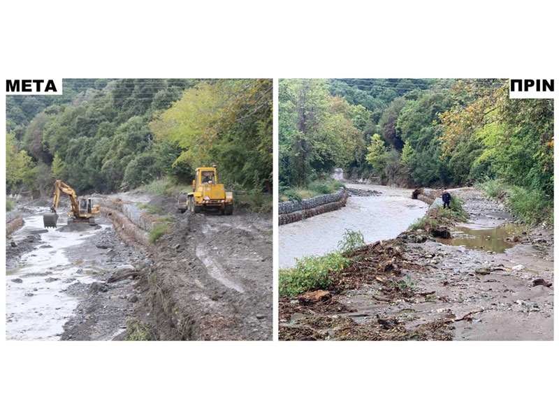 Σε πλήρη εξέλιξη τα έργα αποκατάστασης της Περιφέρειας Θεσσαλίας στις περιοχές που επλήγησαν από τις  βροχοπτώσεις
