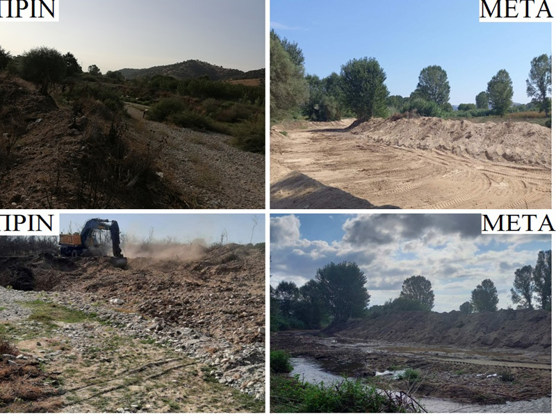 Δεκαέξι ρέματα και ποτάμια σε μήκος 30 χλμ καθαρίστηκαν και διευθετήθηκαν από την Π. Θεσσαλίας σε περιοχές της Ελασσόνας