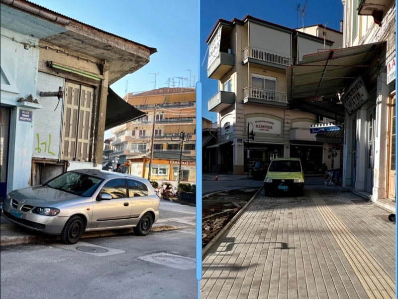 Μεσημέρι πρωτοχρονιάς μόνο παράνομα αυτοκίνητα παρκαρισμένα στην πλατεία Τυρνάβου