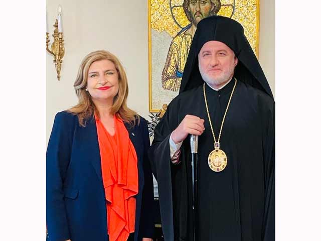 Ε. Λιακούλη στον Αρχιεπίσκοπο Αμερικής :  «Ελληνισμός και Ορθοδοξία μαζί, απανταχού της Οικουμένης»