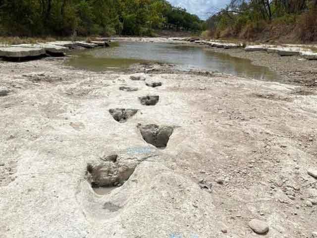 Η ξηρασία αποκάλυψε ίχνη δεινοσαύρων στο Τέξας