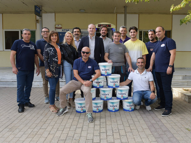 Το κατάστημα χρωμάτων Μίλτος Κοντογιάννης συμμετείχε στη δράση της Vitex για δωρεά χρωμάτων