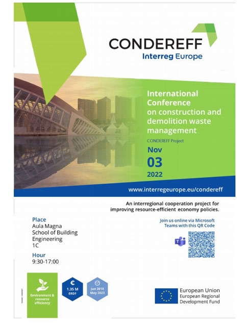 Η Περιφέρεια Θεσσαλίας στο διεθνές συνέδριο Condereff για την επανάχρηση αποβλήτων από κατεδαφίσεις και εκσκαφές