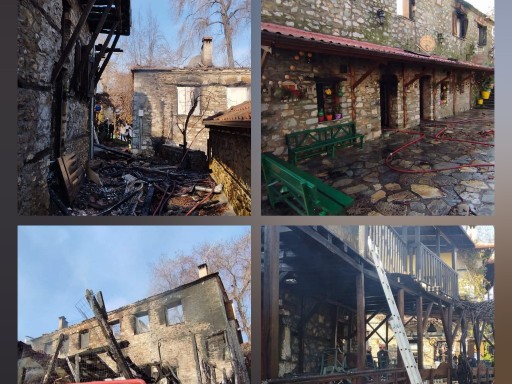 Φωτιά κατέστρεψε δυο καταστηματα και τρια σπίτια στον Παλιό Παντελεήμονα