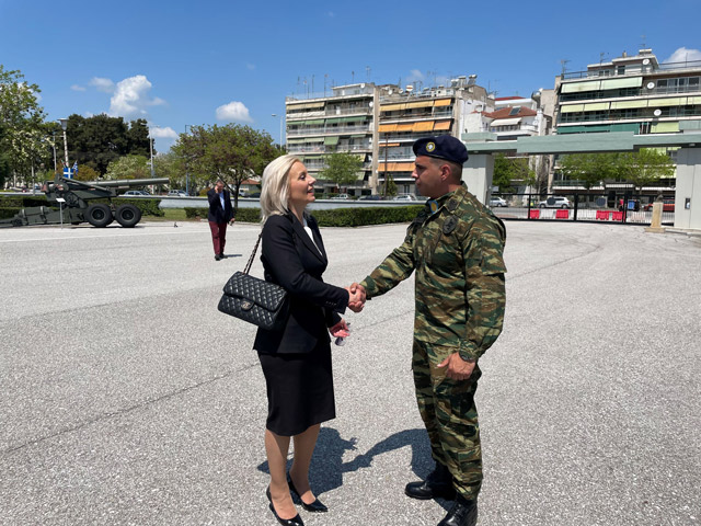 Ρένα Καραλαριώτου στην 1η Στρατιά: «Η Ελλάδα δύναμη σταθερότητας σε Βαλκάνια και ΝΑ Ευρώπη»