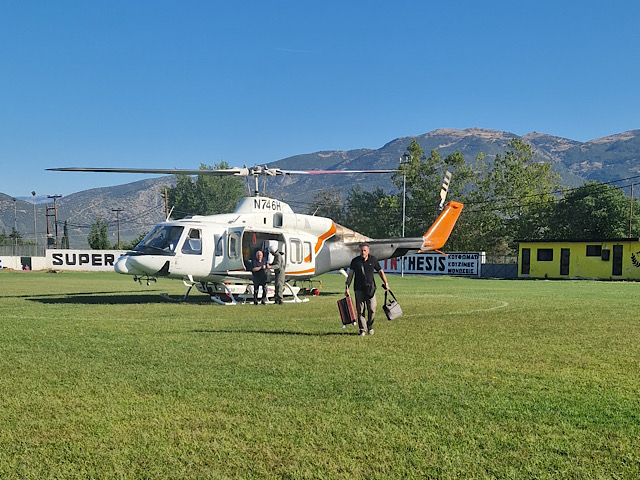 Με ελικόπτερο έφτασαν οι γιατροί του Περιφερειακού Ιατρείου Συκουρίου