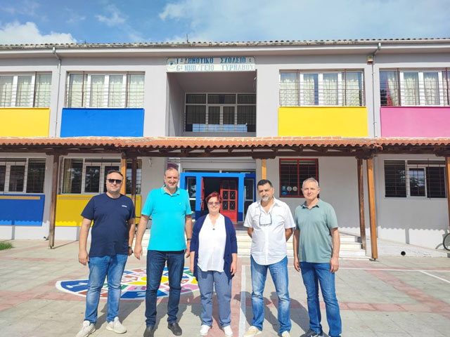 Εργασίες ενεργειακής αναβάθμισης σε 1ο Δημοτικό Σχολείο και 6ο Νηπιαγωγείο Τυρνάβου
