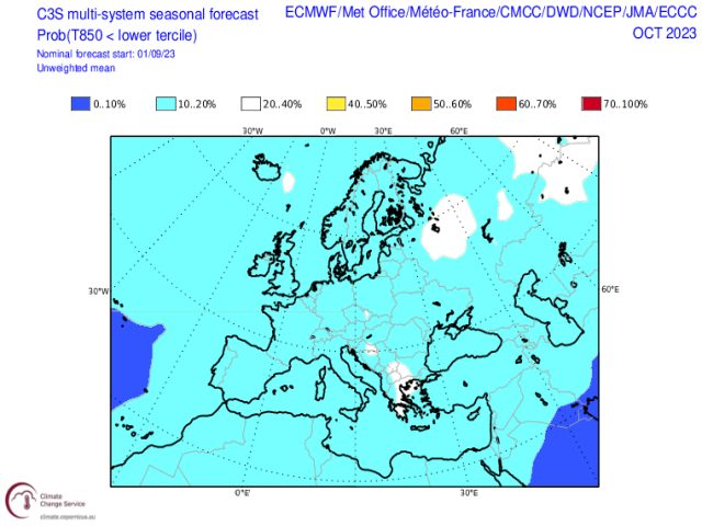 Η τάση του καιρού για τον Χειμώνα 2023-24 στην Ευρώπη αλλά και τη χώρα μας