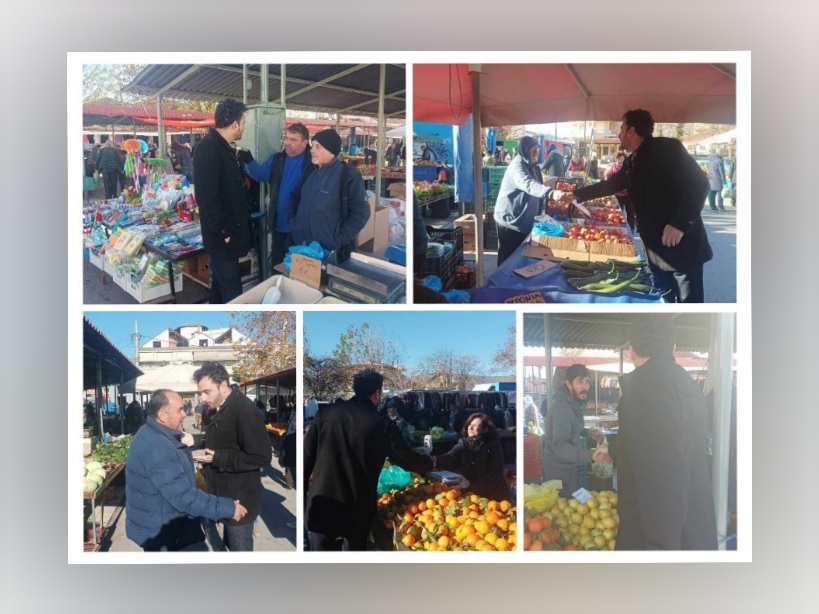 Στην Λαϊκή Αγορά Τυρνάβου ο Δήμαρχος Στέλιος Τσικριτσής