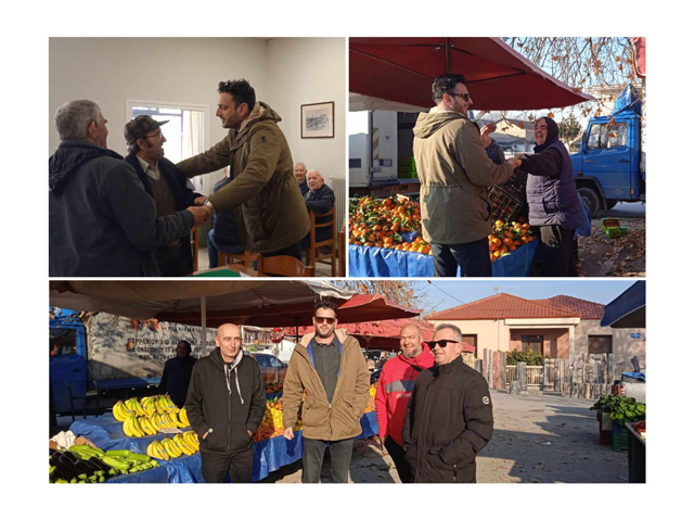 Τη Λαϊκή αγορά και το ΚΑΠΗ Αμπελώνα επισκέφτηκε ο Δήμαρχος Τυρνάβου Στέλιος Τσικριτσής