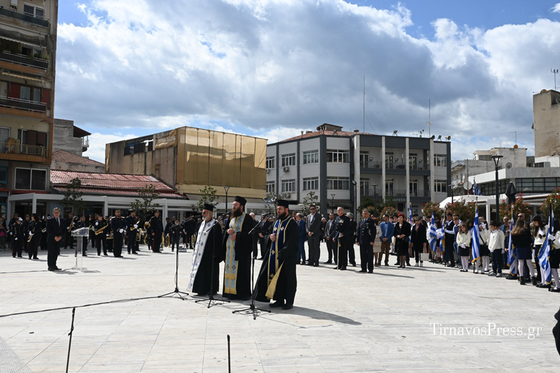 25η Μαρτίου: Επίσημη δοξολογία στον Ι. Ν. Παναγίας Φανερωμένης και κατάθεση στεφάνων στην Κεντρική Πλατεία Τυρνάβου