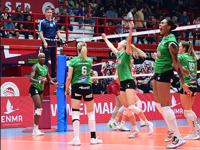 Ολυμπιακός – Παναθηναϊκός 2-3: Πρωταθλήτριες Volley League οι «πράσινες» μέσα στο Ρέντη