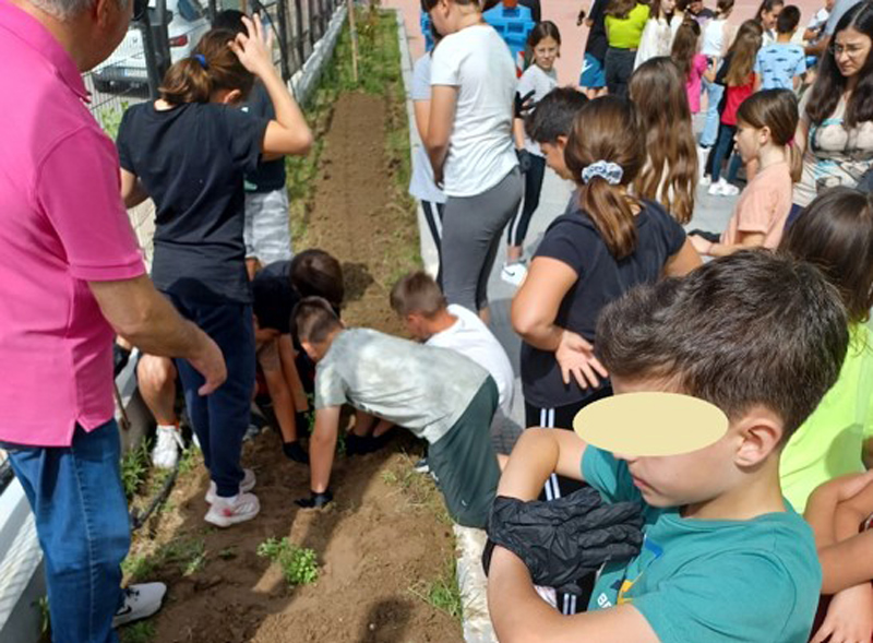 Ο Δήμος Τεμπών πραγματοποίησε φύτευση αρωματικών φυτών στο Δημοτικό Σχολείο Μακρυχωρίου