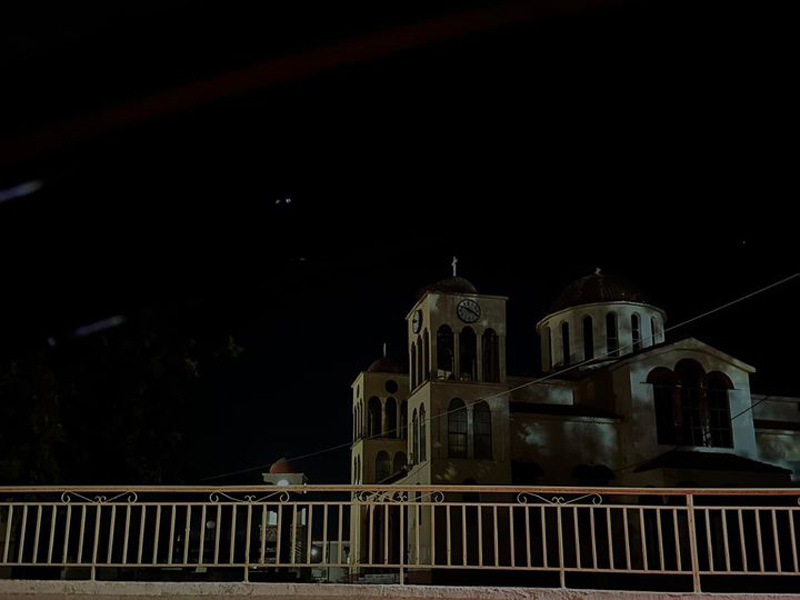 Στα σκοτάδια η εκκλησία του Αγίου Χαραλάμπους στα Πλατανούλια