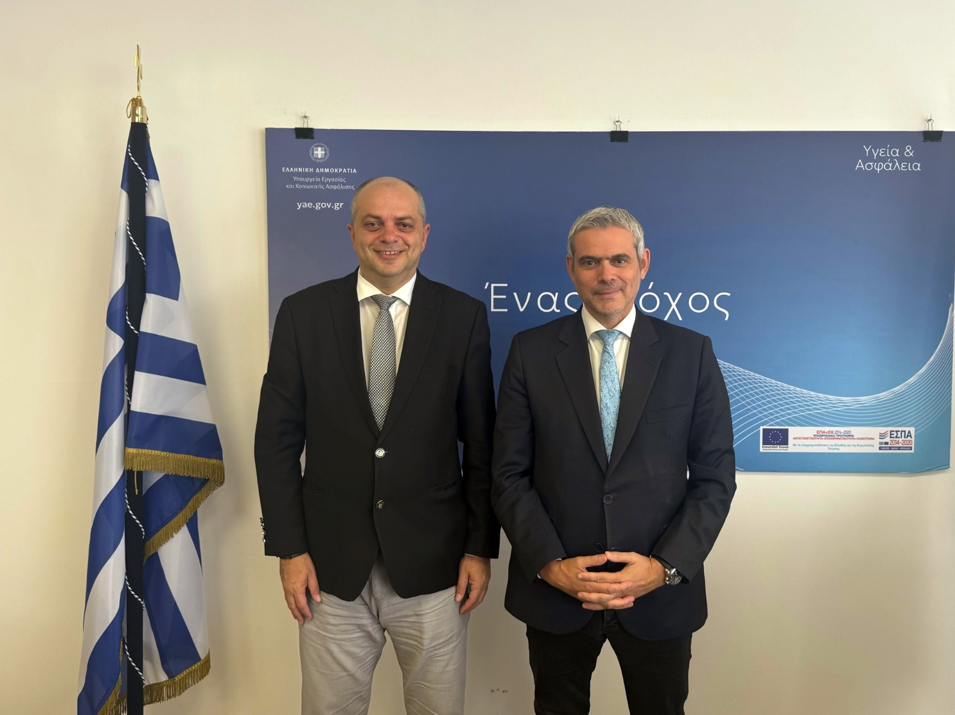 Συνάντηση Καπετάνου, με τον Υφυπουργό Εργασίας και Κοινωνικών Ασφαλίσεων, Κώστα Καραγκούνη