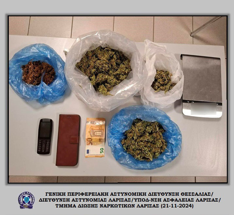 Συνελήφθησαν δύο ημεδαποί σε περιοχή του Δήμου Ελασσόνας για παράβαση της νομοθεσίας περί ναρκωτικών