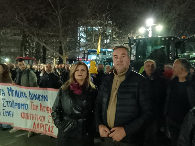 Λιακούλη στις κινητοποιήσεις των αγροτών: «Δίπλα στους αγρότες του κάμπου, που ζουν χωρίς ελπίδα!»