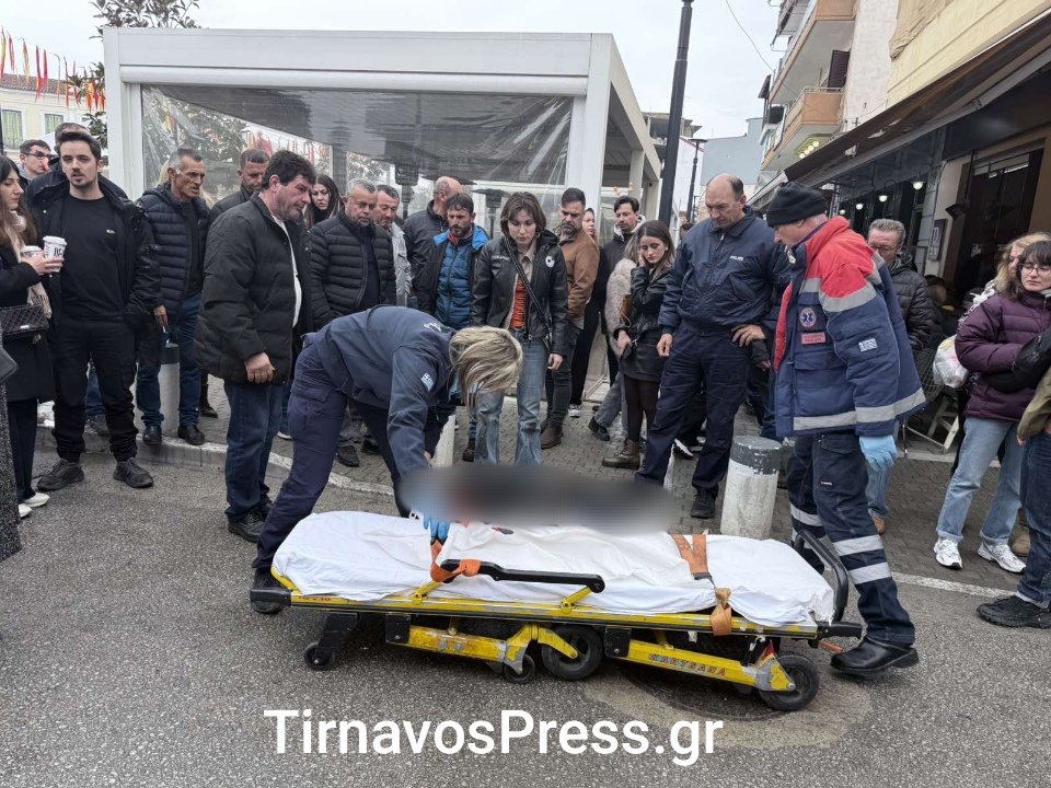Τύρναβος: Άμεση επέμβαση του ΕΚΑΒ σε περιστατικό στο κέντρο της πόλης