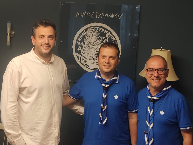 Οι Πρόσκοποι Θεσσαλίας στον Δήμαρχο Τυρνάβου – Σχέδιο αξιοποίησης του κτιρίου των προσκόπων και επανίδρυσης προσκόπων στον Τύρναβο