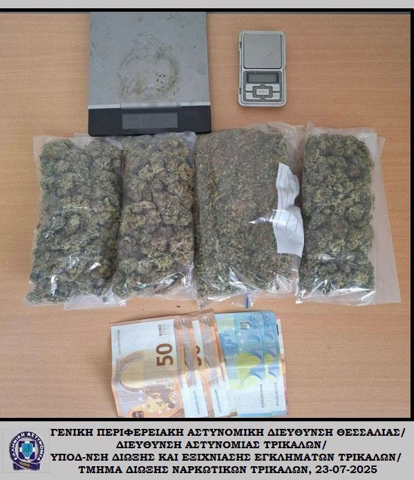 Σύλληψη για διακίνηση ναρκωτικών – Κατασχέθηκαν κάνναβη, ζυγαριές και μετρητά